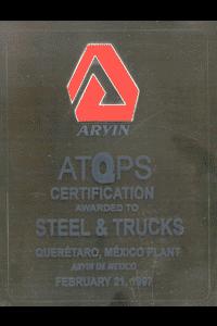 Certificación Arvin Internacional en el sistema de calidad ATQPS